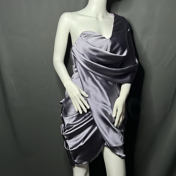 ASOS - 10 - NWOT Lavender Asymmetrical Mini Dress - Picture 2 of 8